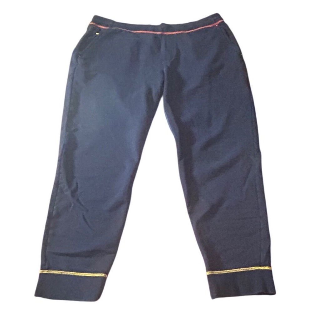Bombas Jogger Pants XL Navy Blue Cotton Drawstring Tapered Loungewear Athleisure